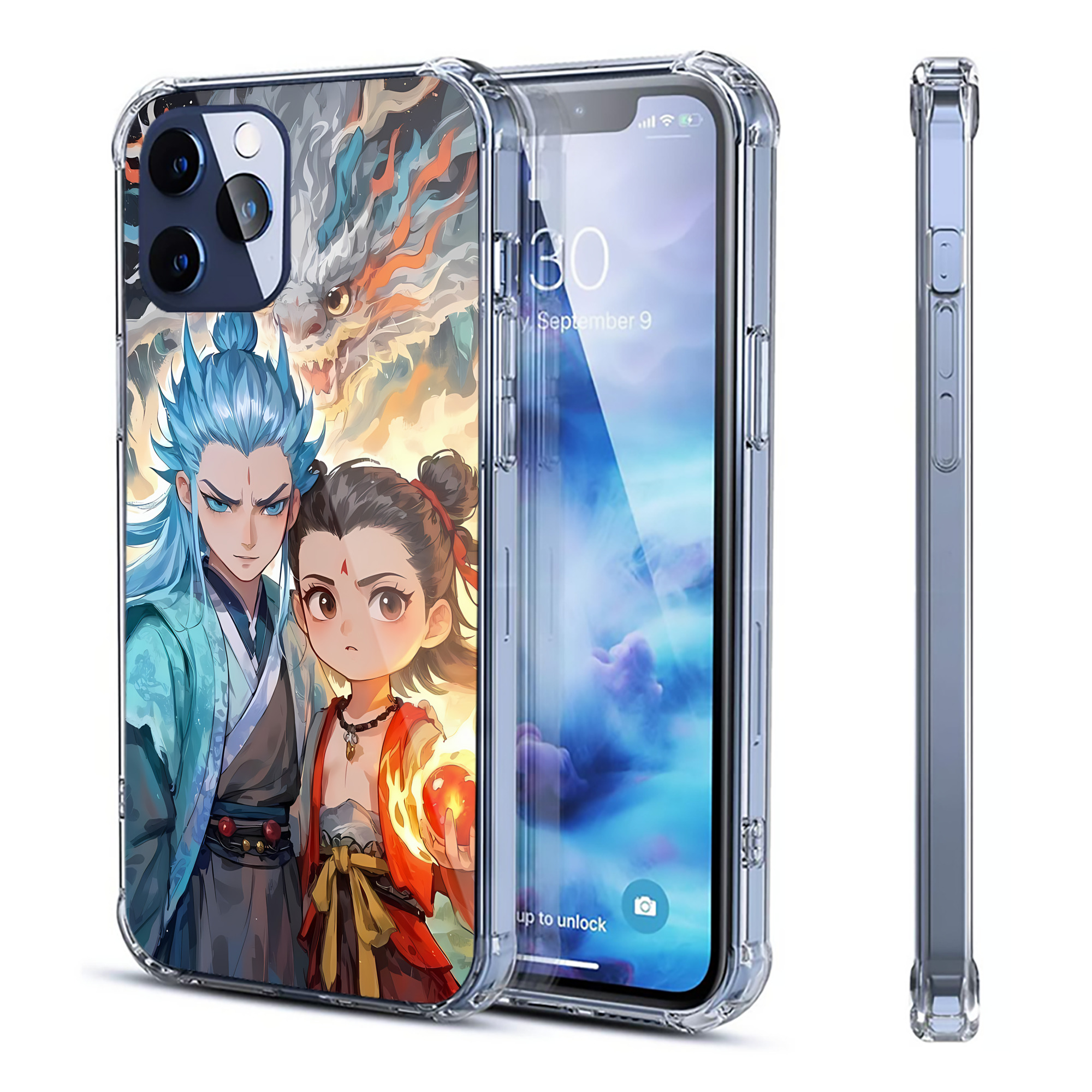 （画像用） Ne Zha 2 ナタ 魔童の大暴れ 【iPhone 12シリーズ対応】透明スマホケース（クリアソフトケース）